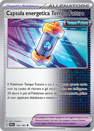 Capsula energetica Tempo Futuro 164/182 - ITA - Near Mint - Scarlatto e Violetto - Paradosso Temporale - Carta Pokemon