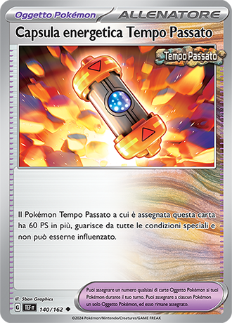 Capsula energetica Tempo Passato 140/162 Reverse Holo - ITA - Near Mint - Scarlatto e Violetto - CronoForze - Carta Pokemon