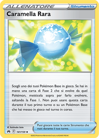 Caramella Rara 141/159 - ITA - Near Mint - Spada e Scudo - Zenit Regale - Carta Pokemon