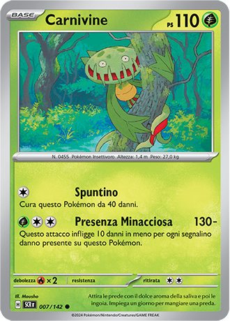 Carnivine 007/142 - ITA - Near Mint - Scarlatto e Violetto - Corona Astrale - Carta Pokemon