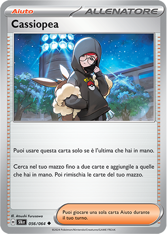 Cassiopea 056/064 Reverse Holo Non Comune - ITA - Near Mint - Scarlatto e Violetto - Segreto Fiabesco - Carta Pokemon