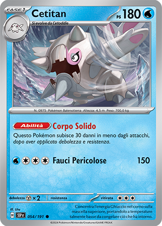 Cetitan 054/191 - ITA - Near Mint - Scarlatto e Violetto - Scintille Folgoranti - Carta Pokemon 0