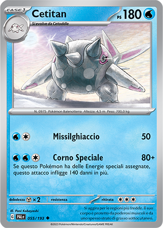 Cetitan 055/193 - ITA - Near Mint - Scarlatto e Violetto - Evoluzioni a Paldea - Carta Pokemon