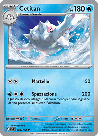 Cetitan 060/198 - ITA - Near Mint - Scarlatto e Violetto - Carta Pokemon