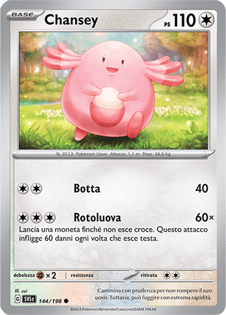 Chansey 144/198 - ITA - Near Mint - Scarlatto e Violetto - Carta Pokemon