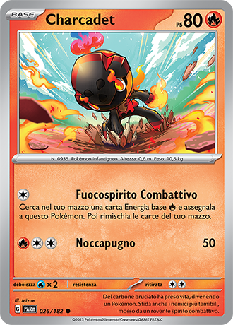 Charcadet 026/182 - ITA - Near Mint - Scarlatto e Violetto - Paradosso Temporale - Carta Pokemon