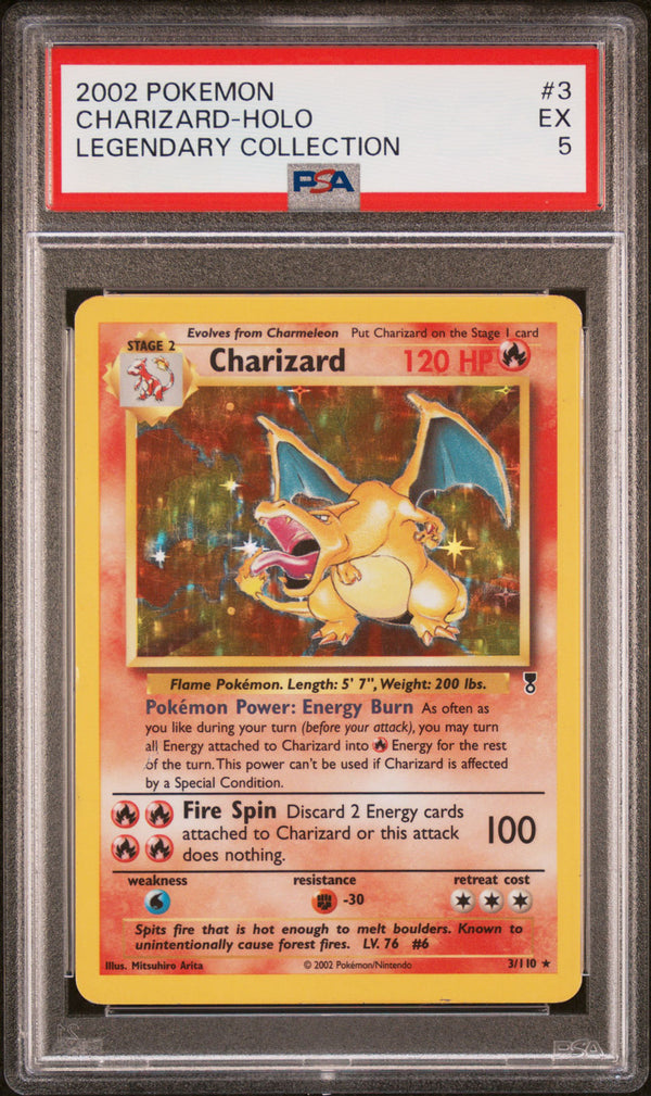 Charizard 3/110 - ENG - Excellent - Gradata PSA 5 - Legendary Collection - Carta Pokemon