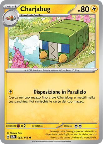 Charjabug 052/142 - ITA - Near Mint - Scarlatto e Violetto - Corona Astrale - Carta Pokemon