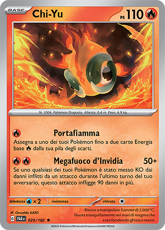 Chi-Yu 029/182 Holo - ITA - Near Mint - Scarlatto e Violetto - Paradosso Temporale - Carta Pokemon