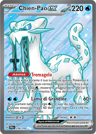 Chien-Pao ex 236/193 Full Art - ITA - Near Mint - Scarlatto e Violetto - Evoluzioni a Paldea - Carta Pokemon