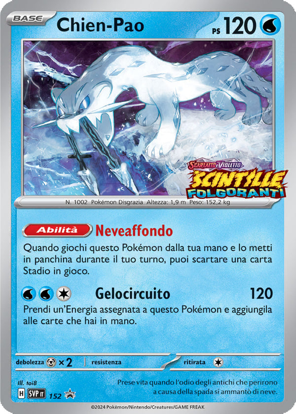 Chien-Pao SVP 152 Holo - ITA - Near Mint - Promo Scarlatto e Violetto - Carta Pokemon