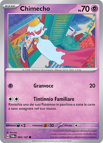 Chimecho 085/167 Comune - ITA - Near Mint - Scarlatto e Violetto - Crepuscolo Mascherato - Carta Pokemon