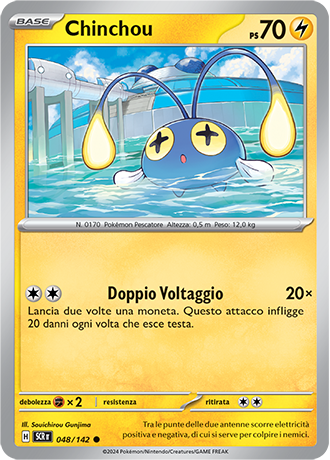 Chinchou 048/142 - ITA - Near Mint - Scarlatto e Violetto - Corona Astrale - Carta Pokemon