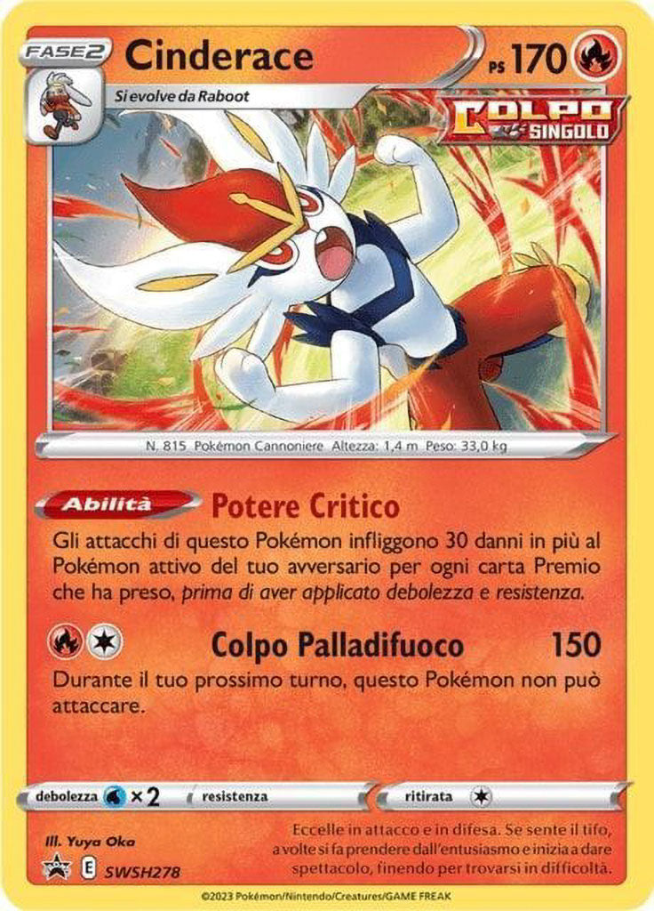 Cinderace SWSH278 - ITA - Near Mint - Promo Spada e Scudo - Carta Pokemon