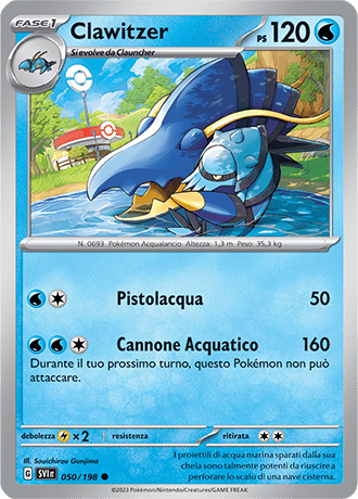 Clawitzer 050/198 Reverse Holo - ITA - Near Mint - Scarlatto e Violetto - Carta Pokemon