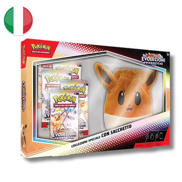 Collezione Speciale con Sacchetto Eevee - Scarlatto e Violetto - Evoluzioni Prismatiche - ITA