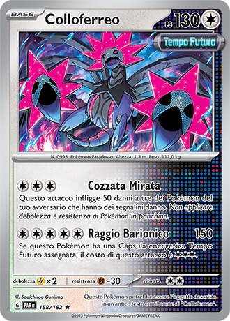 Colloferreo 158/182 Holo - ITA - Near Mint - Scarlatto e Violetto - Paradosso Temporale - Carta Pokemon