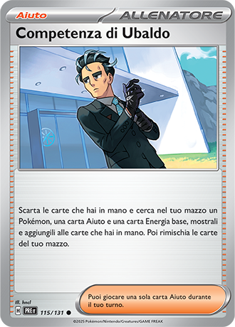 Competenza di Ubaldo 115/131 - ITA - Near Mint - Scarlatto e Violetto - Evoluzioni Prismatiche - Carta Pokemon