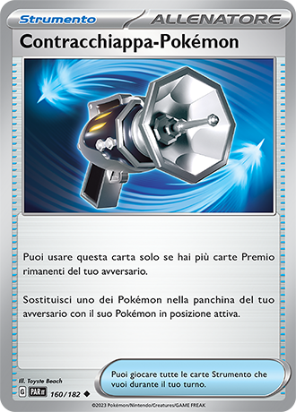 Contracchiappa Pokémon 160/182 - ITA - Near Mint - Scarlatto e Violetto - Paradosso Temporale - Carta Pokemon