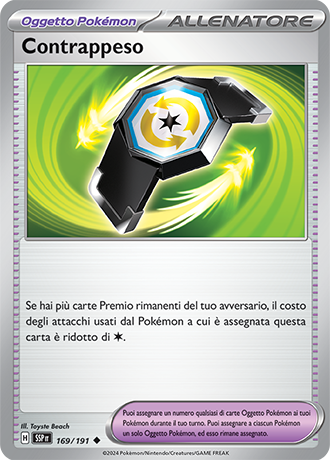 Contrappeso 169/191 - ITA - Near Mint - Scarlatto e Violetto - Scintille Folgoranti - Carta Pokemon