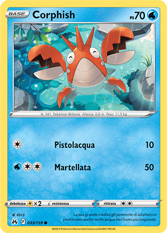 Corpish 033/159 - ITA - Near Mint - Spada e Scudo - Zenit Regale - Carta Pokemon