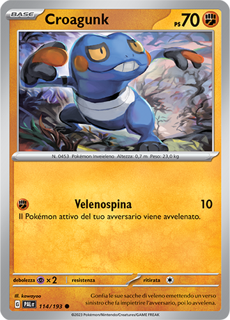 Croagunk 114/193 - ITA - Near Mint - Scarlatto e Violetto - Evoluzioni a Paldea - Carta Pokemon