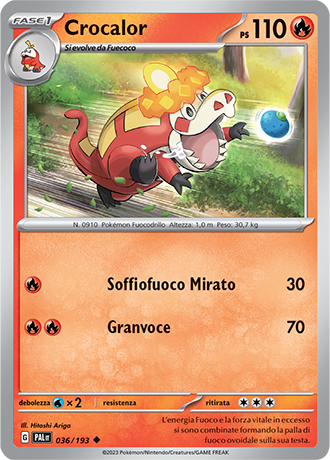 Crocalor 036/193 - ITA - Near Mint - Scarlatto e Violetto - Evoluzioni a Paldea - Carta Pokemon