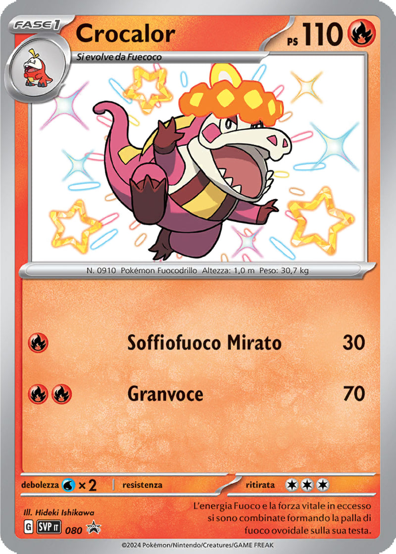 Crocalor Shiny SVP 080 - ITA - Near Mint - Promo Scarlatto e Violetto - Carta Pokemon