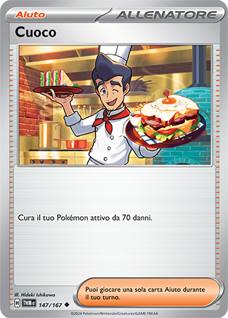 Cuoco 147/167 Non Comune - ITA - Near Mint - Scarlatto e Violetto - Crepuscolo Mascherato - Carta Pokemon