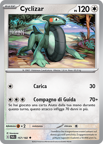 Cyclizar 157/182 - ITA - Near Mint - Scarlatto e Violetto - Paradosso Temporale - Carta Pokemon