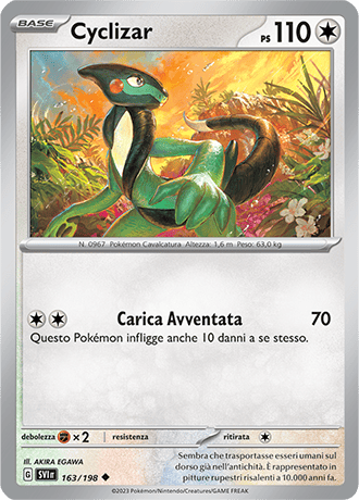 Cyclizar 163/198 - ITA - Near Mint - Scarlatto e Violetto - Carta Pokemon