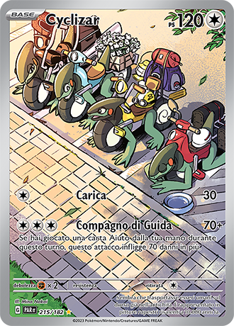 Cyclizar 215/182 Illustrazione Rara - ITA - Near Mint - Scarlatto e Violetto - Paradosso Temporale - Carta Pokemon