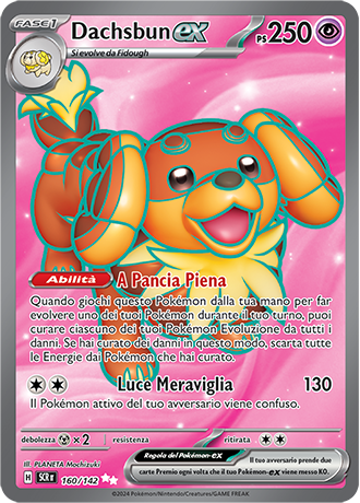 Dachsbun-ex 160/142 - ITA - Near Mint - Scarlatto e Violetto - Corona Astrale - Carta Pokemon