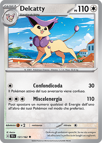 Delcatty 131/162 - ITA - Near Mint - Scarlatto e Violetto - CronoForze - Carta Pokemon