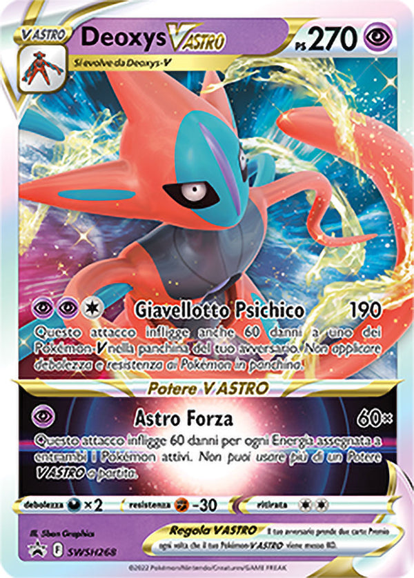 Deoxys V Astro SWSH268 - ITA - Near Mint - Promo Spada e Scudo - Carta Pokemon