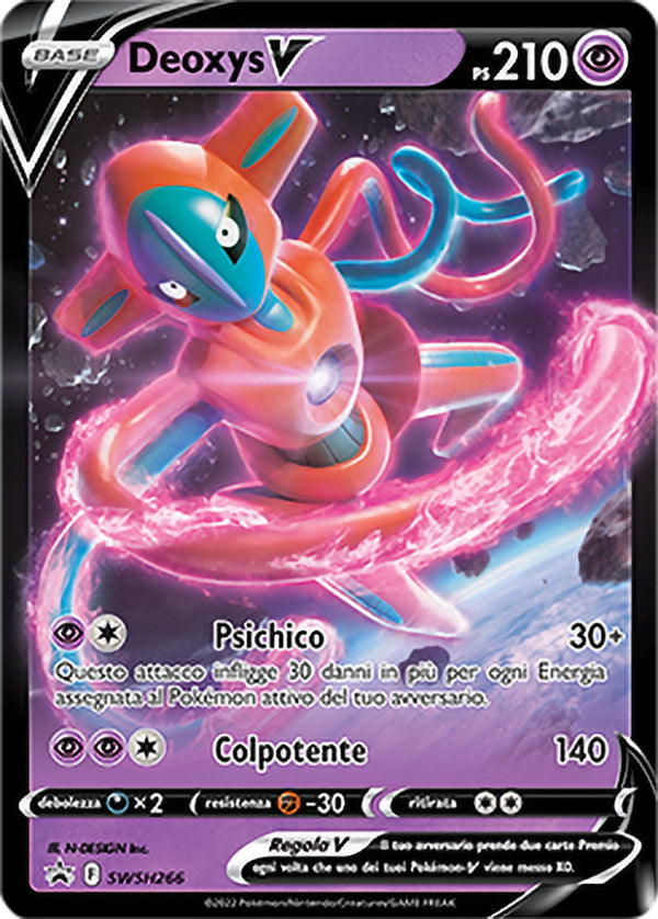 Deoxys V SWSH266 - ITA - Near Mint - Promo Spada e Scudo - Carta Pokemon