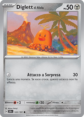 Diglett di Alola 122/191 - ITA - Near Mint - Scarlatto e Violetto - Scintille Folgoranti - Carta Pokemon 0