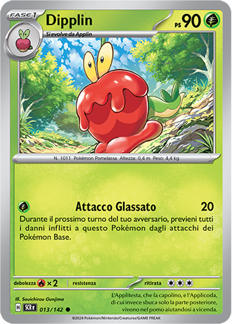 Dipplin 013/142 - ITA - Near Mint - Scarlatto e Violetto - Corona Astrale - Carta Pokemon