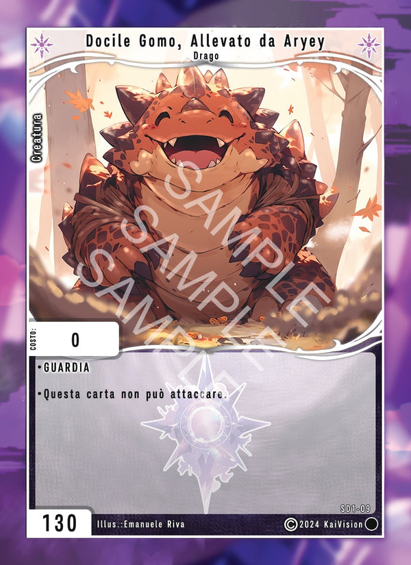 Docile Gomo, Allevato da Aryey SD1 - 09 Comune - 1a Edizione - ITA - Near Mint - Structure Deck 1 - Carta Creatures of Exo