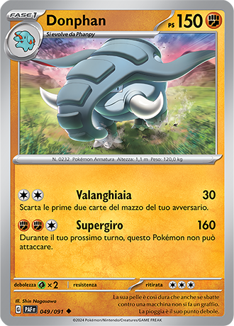 Donphan 049/091 Reverse Holo - ITA - Near Mint - Scarlatto e Violetto - Destino di Paldea - Carta Pokemon