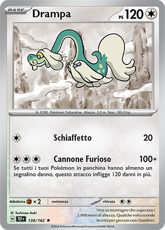 Drampa 138/162 Reverse Holo - ITA - Near Mint - Scarlatto e Violetto - CronoForze - Carta Pokemon