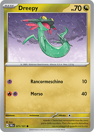 Dreepy 071/131 - ITA - Near Mint - Scarlatto e Violetto - Evoluzioni Prismatiche - Carta Pokemon