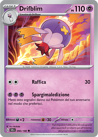 Drifblim 090/198 - ITA - Near Mint - Scarlatto e Violetto - Carta Pokemon