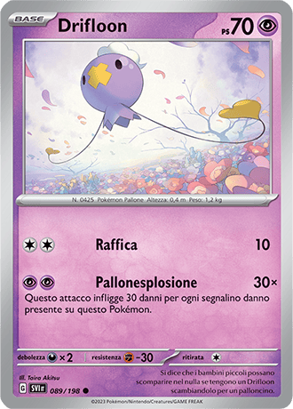 Drifloon 089/198 - ITA - Near Mint - Scarlatto e Violetto - Carta Pokemon