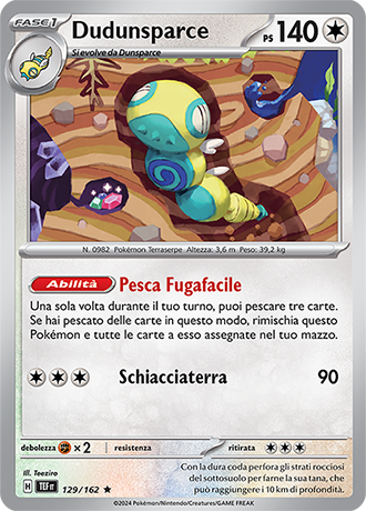 Dudunsparce 129/162 Holo - ITA - Near Mint - Scarlatto e Violetto - CronoForze - Carta Pokemon