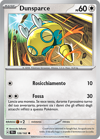 Dunsparce 128/162 - ITA - Near Mint - Scarlatto e Violetto - CronoForze - Carta Pokemon