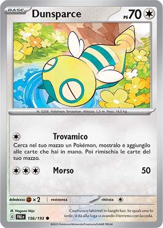 Dunsparce 156/193 - ITA - Near Mint - Scarlatto e Violetto - Evoluzioni a Paldea - Carta Pokemon