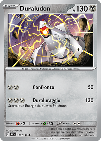 Duraludon 129/191 - ITA - Near Mint - Scarlatto e Violetto - Scintille Folgoranti - Carta Pokemon 0