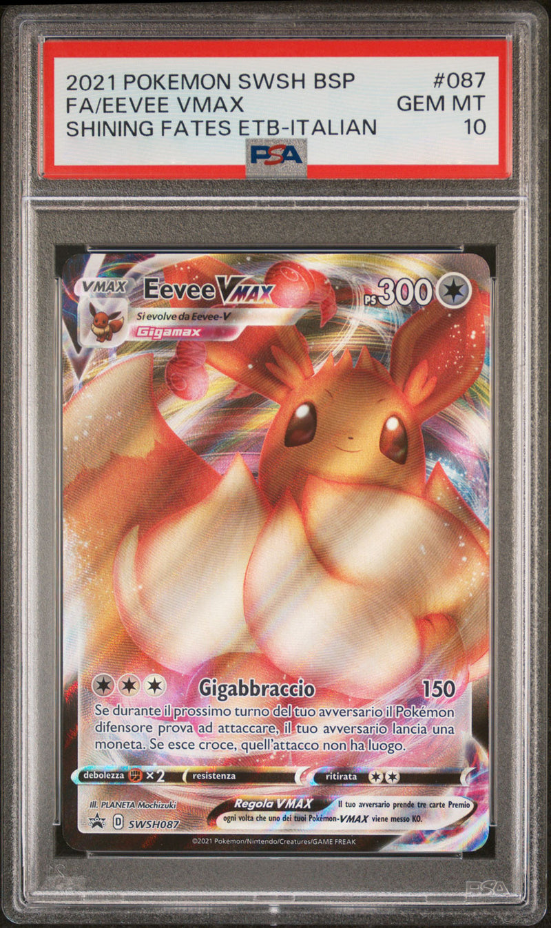 Eevee-VMAX SWSH087 - ITA - Mint - Gradata PSA 10 - Promo Spada e Scudo - Carta Pokemon