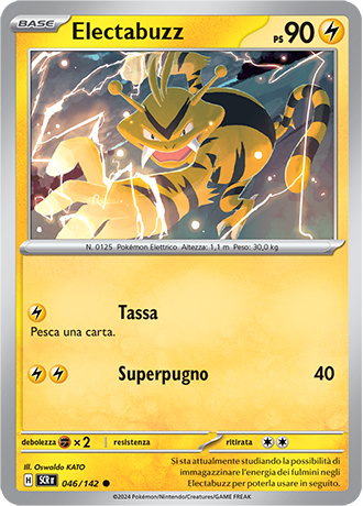 Electabuzz 046/142 - ITA - Near Mint - Scarlatto e Violetto - Corona Astrale - Carta Pokemon